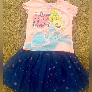 Girls Disney princess Cinderella skirt set